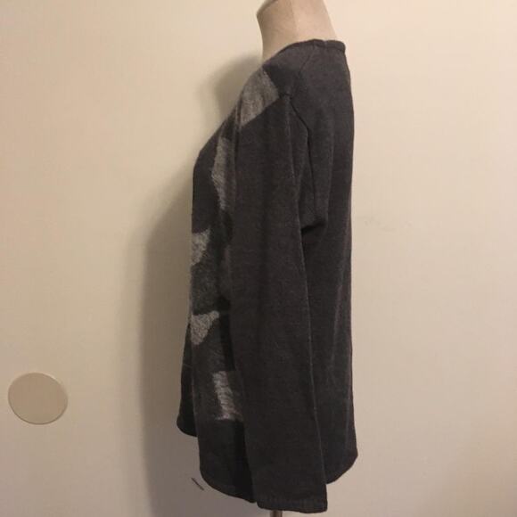 Sensazioni Gray Graphic Print Wool Blend Sweater M - Picture 3 of 8